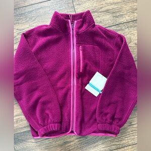 Fuchsia Fleece Jacket with Pink Accents